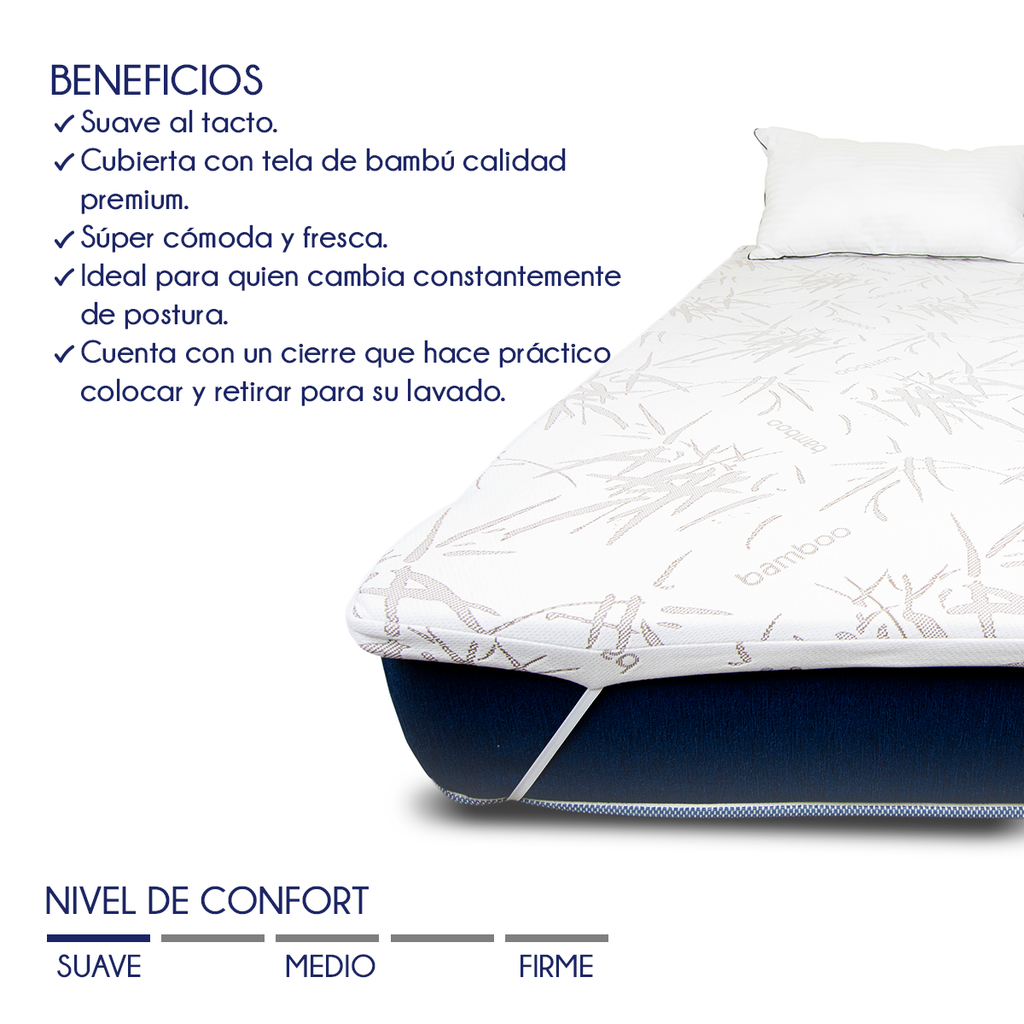 Confortador Viscoelastic Bambu 5 Cm